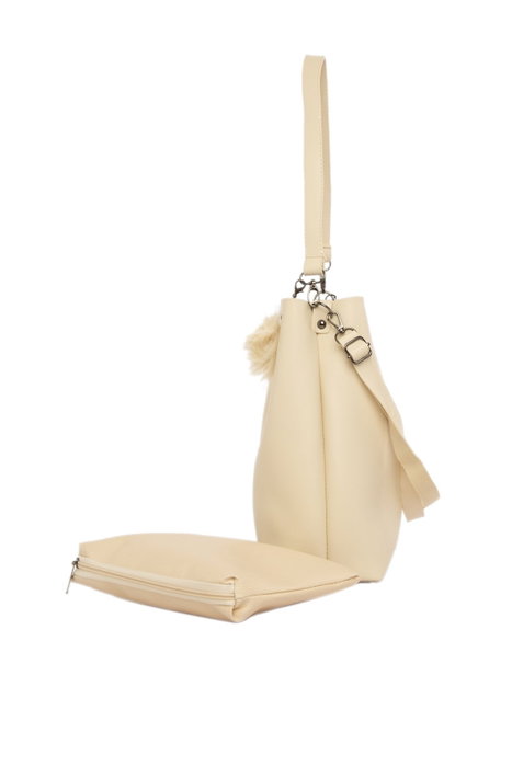 Zoozie Bags Bolso de Hombro Midi Crema con Flecos Zoozie Bags Bolso de Hombro Midi Crema con Flecos